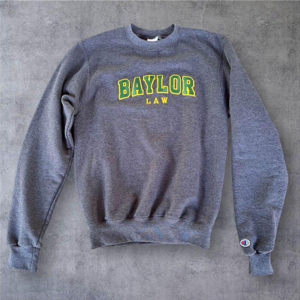 Baylor Law Gray Crewneck Sweatshirt XS Unisex‎ Long Sleeve Pullover